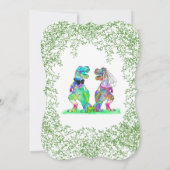Save The Date Mariage sur le thème des dinosaures (Dos)