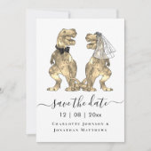 Save The Date Mariage sur le thème des dinosaures (Devant)