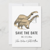 Save The Date Mariage sur le thème des dinosaures (Devant)