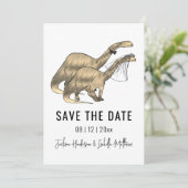 Save The Date Mariage sur le thème des dinosaures (Debout devant)