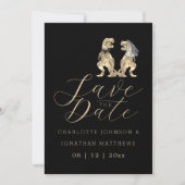 Save The Date Mariage sur le thème des dinosaures (Devant)