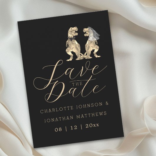 Save The Date Mariage sur le thème des dinosaures