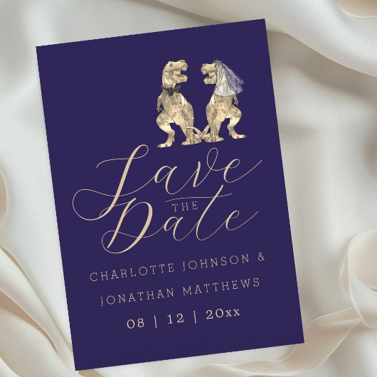 Save The Date Mariage sur le thème des dinosaures