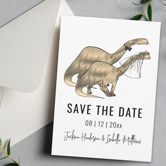 Save The Date Mariage sur le thème des dinosaures