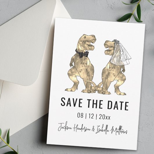 Save The Date Mariage sur le thème des dinosaures