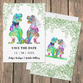 Save The Date Mariage sur le thème des dinosaures