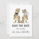 Save The Date Mariage sur le thème des dinosaures (Devant)