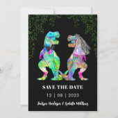 Save The Date Mariage sur le thème des dinosaures (Devant)
