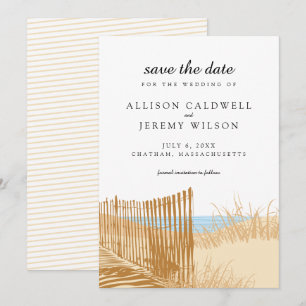Save The Date Mariage sur les dunes de sable à la plage Enregist