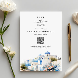 Save The Date Mariage sur l'île grecque de Santorin Grèce
