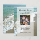 Save The Date Mariage sur une plage pittoresque de rêve (Devant / Derrière)