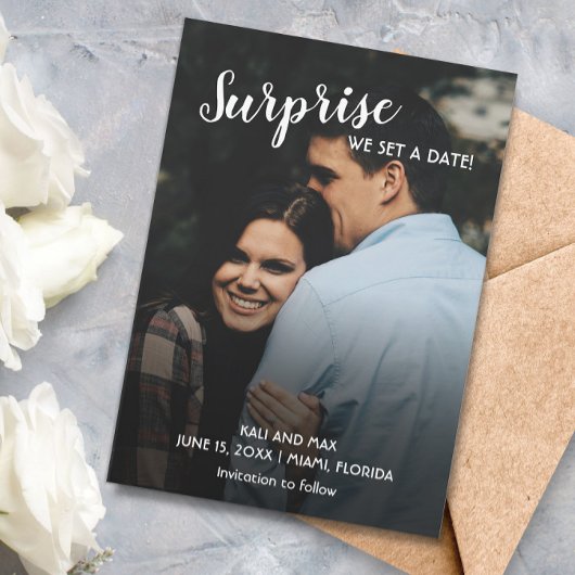 Save The Date Mariage Surprise Nous avons fixé une date