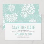 Save The Date Mariage Sweet Dahlias (Devant / Derrière)
