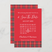Save The Date Mariage Symboles Celtiques Tartan Écossais (Devant / Derrière)