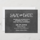 Save The Date Mariage tableau noir écriture rustique (Dos)