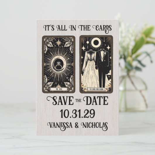 Save The Date Mariage Tarot (Debout devant)