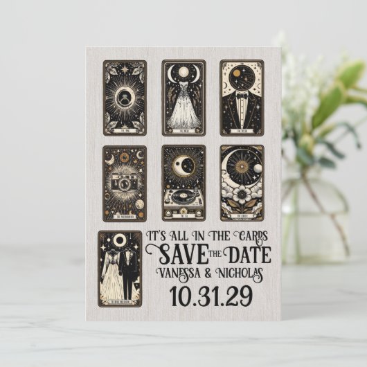 Save The Date Mariage Tarot (Debout devant)