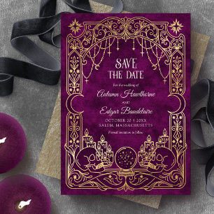 Save The Date Mariage Tarot Halloween Gothique Bourgogne
