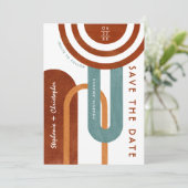 Save The Date Mariage tendance moderne désert Arches Sauvegarder (Debout devant)