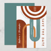 Save The Date Mariage tendance moderne désert Arches Sauvegarder (Devant / Derrière)