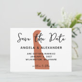 Save The Date Mariage Terracotta Delaware (Debout devant)