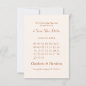 Save The Date Mariage Terrazzo Abstrait Moderne Terreux (Devant)