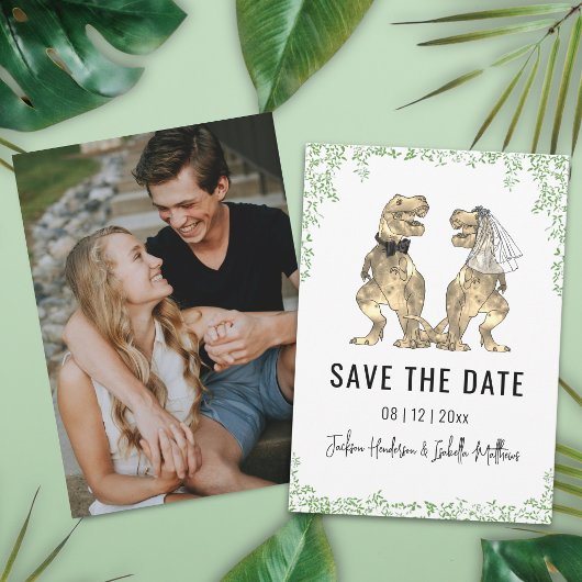 Save The Date Mariage Thème Dinosaure Photo