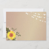 Save The Date Mariage tournesol (Dos)