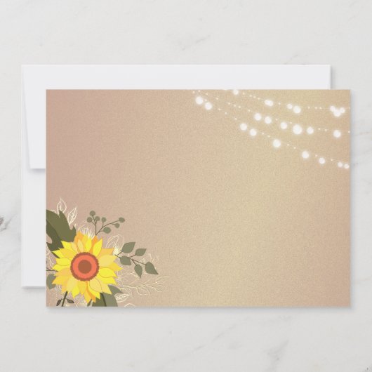 Save The Date Mariage tournesol (Dos)