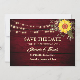 Save The Date Mariage tournesol