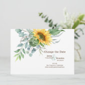 Save The Date Mariage Tournesol Modifier la date (Debout devant)
