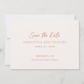 Save The Date Mariage traditionnel Burnt Orange élégant (Devant)
