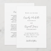 Save The Date Mariage Traditionnel Élégant (Devant / Derrière)