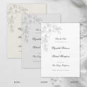 Save The Date Mariage Traditionnel Formel Élévé Blanc Orchidée