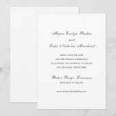 Save The Date Mariage Traditionnel Intemporel (Devant / Derrière)