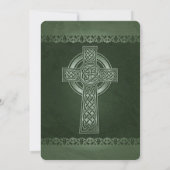 Save The Date Mariage traditionnel irlandais Croix celtique (Dos)
