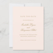 Save The Date Mariage traditionnel rose vif Formal élégant (Devant)