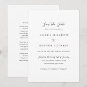 Save The Date Mariage Traditionnel Simple (Devant / Derrière)