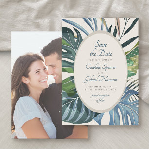 Save The Date Mariage Tropical Beach Palm Save Date