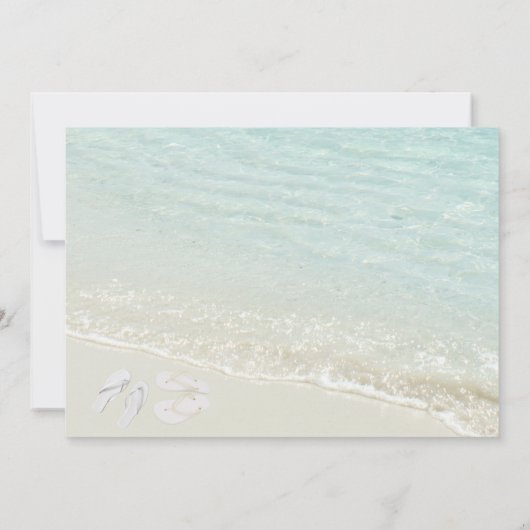Save The Date Mariage Tropical Beach Turquoise Palm Tree (Dos)