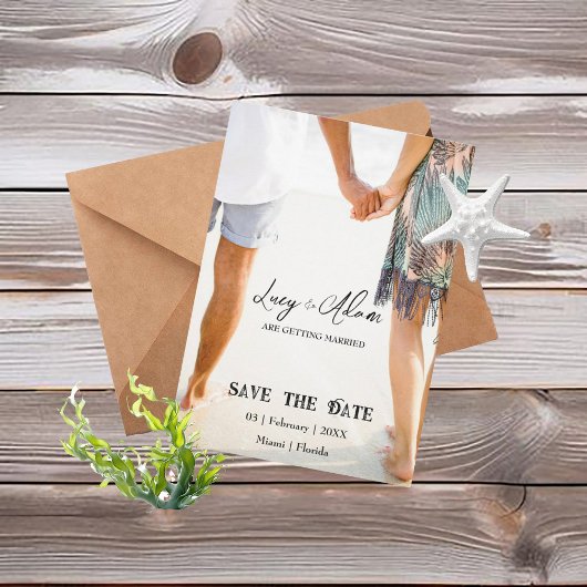 Save The Date Mariage Tropical Bliss Enregistrer la date