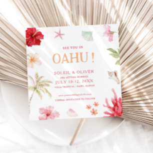 Save The Date Mariage tropical de destination