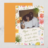 Save The Date Mariage Tropical de l'Île Manuscrite (Devant / Derrière)