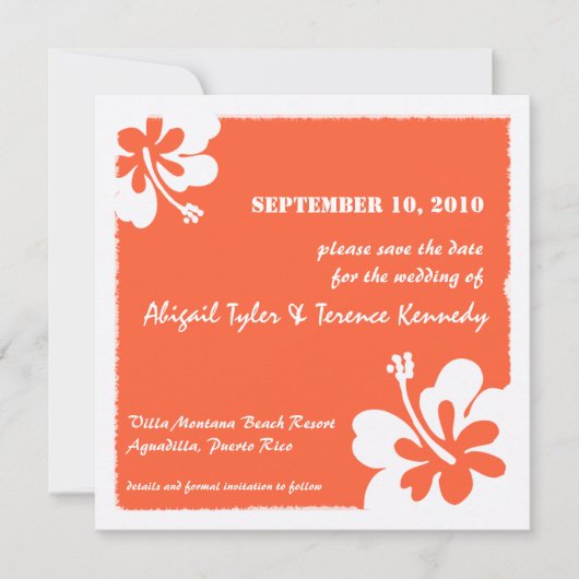 Save The Date Mariage tropical - Enregistrer la date (Devant)