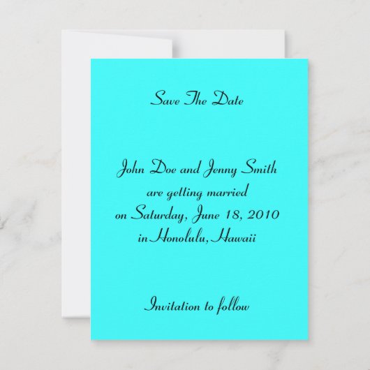 SAVE THE DATE MARIAGE TROPICAL ENREGISTRER LA DATE NOTE EZ2 PERS (Dos)