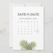 Save The Date Mariage tropical Enregistrer la date Photo Fern Mo (Dos)