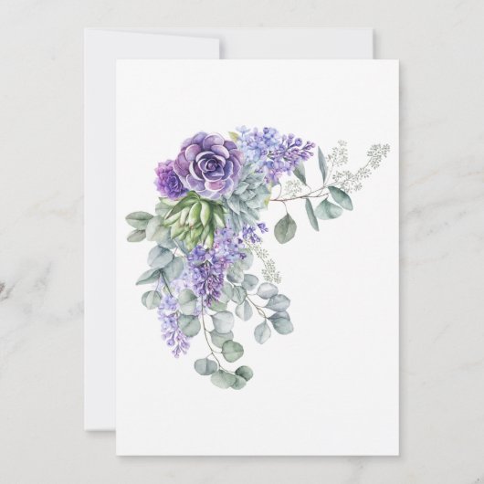 Save The Date Mariage Tropical Eucalyptus Succulents (Dos)