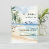 Save The Date Mariage tropical plage enregistrer la date (Debout devant)