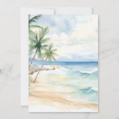 Save The Date Mariage tropical plage enregistrer la date (Dos)
