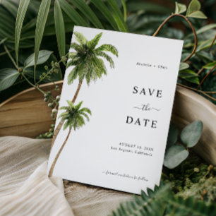 Save The Date Mariage Tropical sous les Palmiers de la Plage
